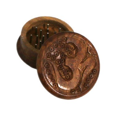 Grinder de madera tallado - abierto