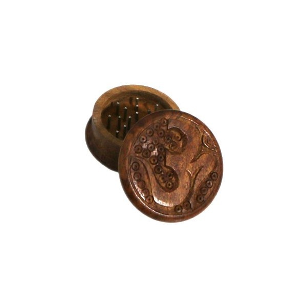 Grinder de madera tallado - abierto