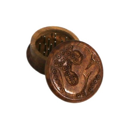 Grinder de madera tallado - abierto