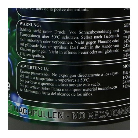 Kit CO2 con bombona desechable - advertencia