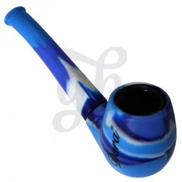 Pipe en silicone bleu