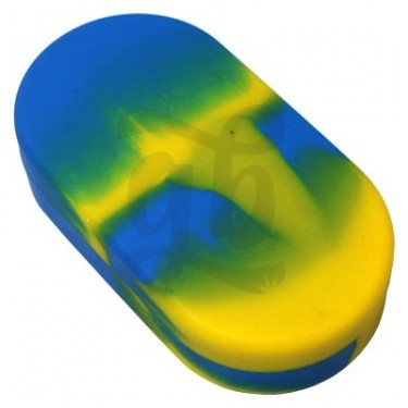 Estuches de silicona 6 secciones - Azul y amarillo