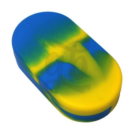Estuches de silicona 6 secciones - Azul y amarillo