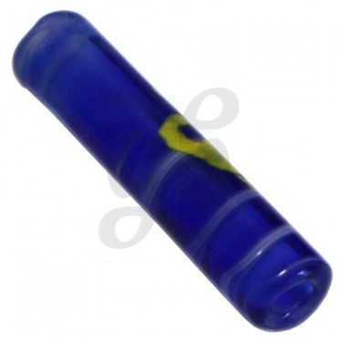Murano Glass Mouthpieces - Blue with white lines