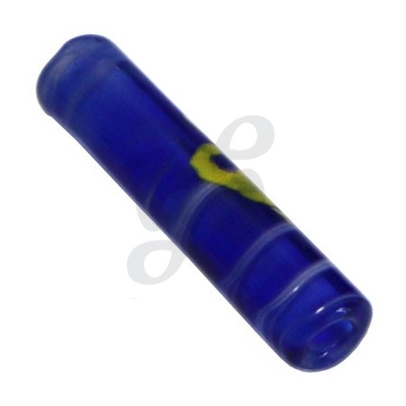 Embouts buccaux en verre de Murano Bleu moyen