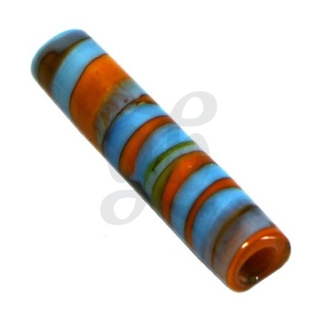 Murano Glass Mouthpieces - Orange and blue