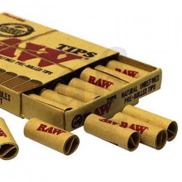 RAW pre-rolled Tips de cerca