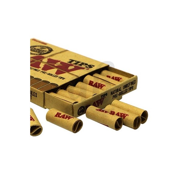 RAW pre-rolled Tips de cerca