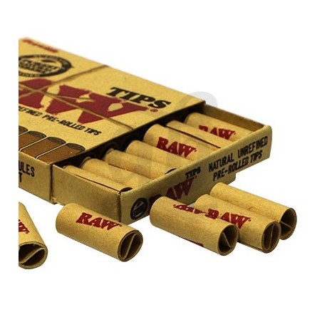 RAW pre-rolled Tips de cerca