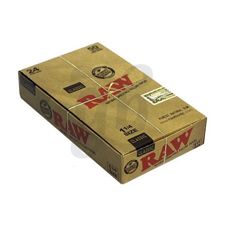 Caja 24 librillos papel Raw