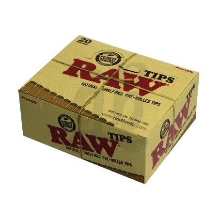 RAW pre-rolled Tips caja entera