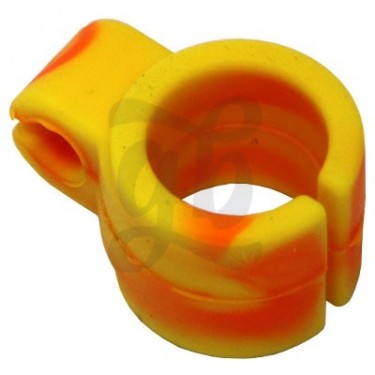Anel de silicone amarelo e laranja