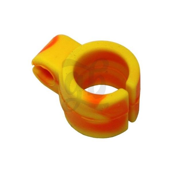 Anillo de silicona amarillo y naranja