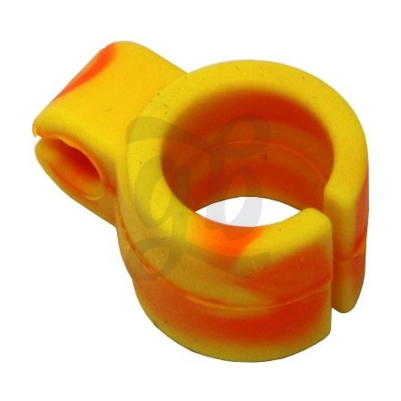 Anillo de silicona amarillo y naranja