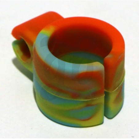 Anillo de silicona amarillo naranja y azul