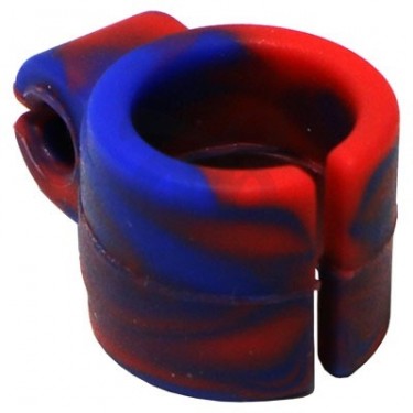 Anillo de silicona azul y rojo