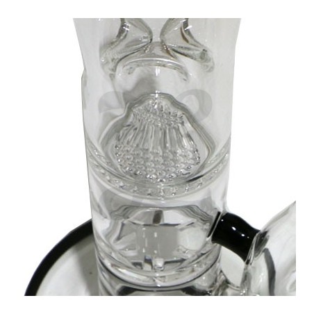 Bong de cristal doble percolador