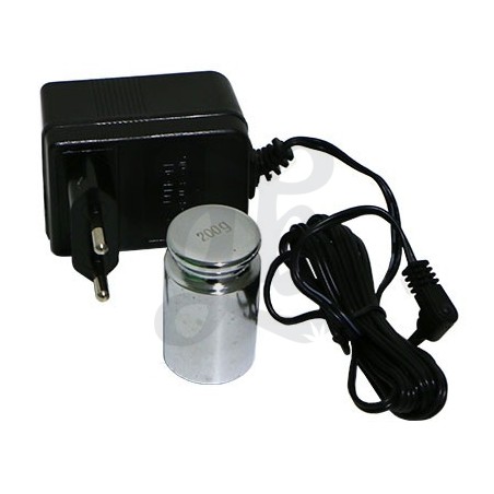 Báscula Doble Pantalla WT3002A - Cable de enchufe y peso calibrador