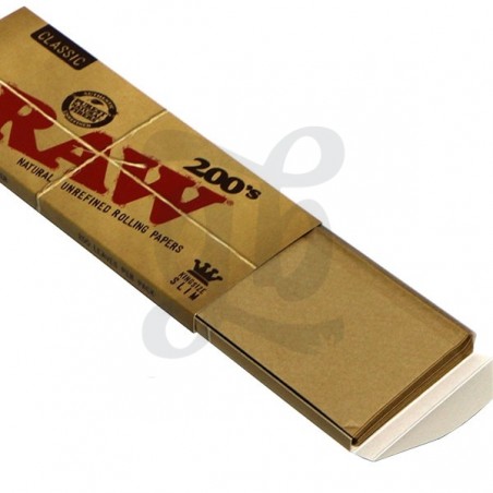 Caja de Papel King Size RAW 200`s abierto
