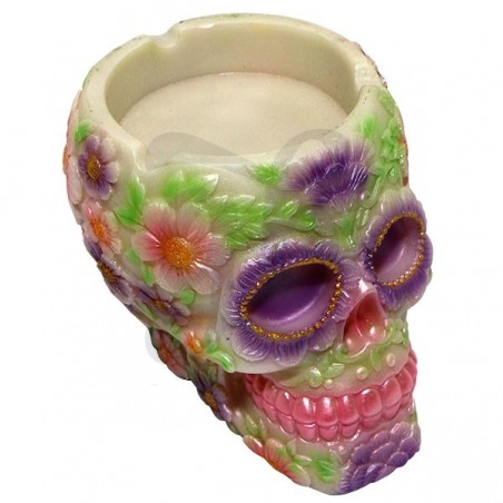 Cenicero Calavera Mexicana con LED