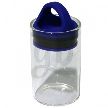 Bote de Cristal Hermético - Tapa azul