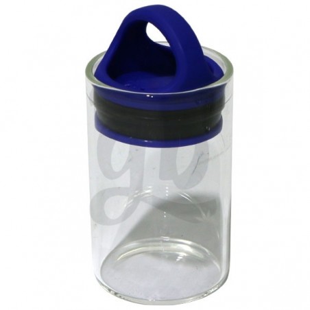 Bote de Cristal Hermético - Tapa azul