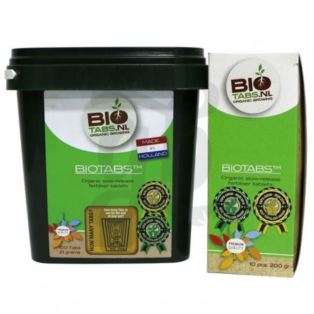 Caixa e balde de Bio Tabs