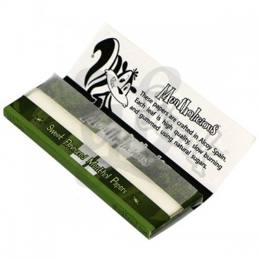 Papel de sabores Skunk Brand - sabor menta dulce - Librillo abierto