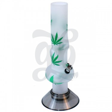 Bong acrílico de varios tamaños - Blanco y verde