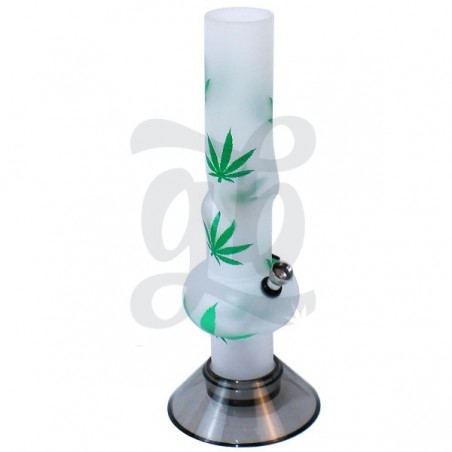 Bong acrílico de varios tamaños - Blanco y verde
