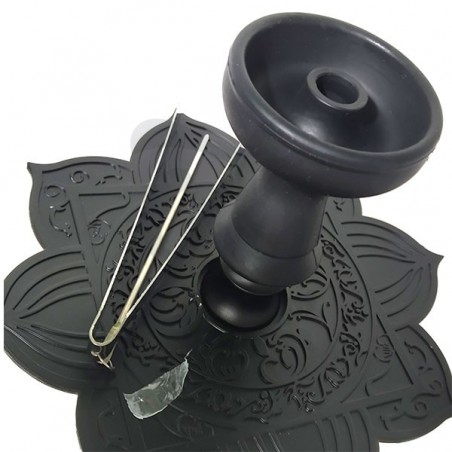 Shisha Lotus - cenicero color negro
