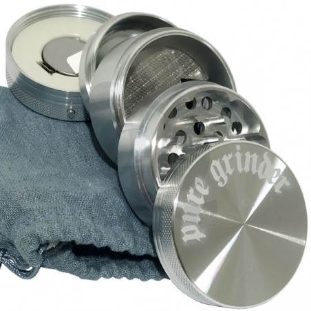Grinder con vibrador plata abierto