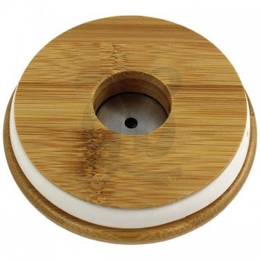 Airtight Dank Glass Jar with Hygrometer - Lid