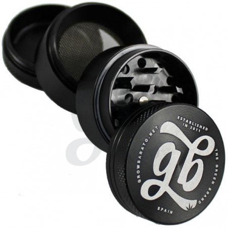 Grinder aluminio growbarato 4 partes - Negro