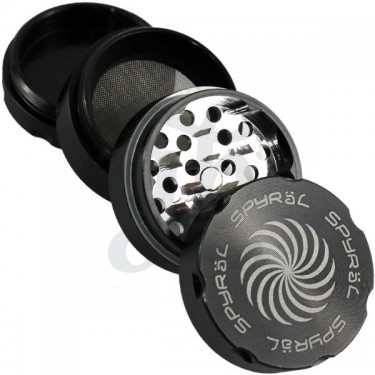 Grinder Spyral 55mm 4 partes con polinizador - Grow Barato