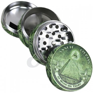 Grinder Black Leaf Dollar 4 partes - GB The Green Brand