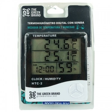 Termoigrometro schermo grande GB con sonda - GB The Green Brand