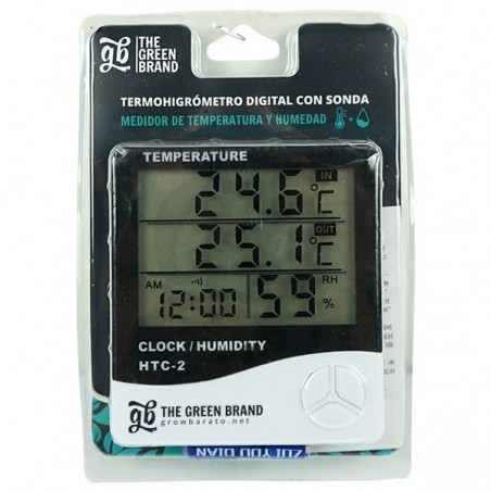 Termohigrómetro Pantalla grande GB con sonda - Growbarato