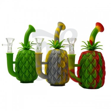 Bong Piña Silicona con cazoleta de cristal - GB The Green Brand