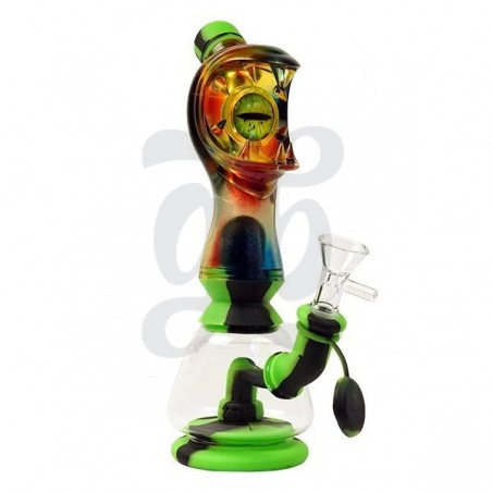 Bong de Resina Ojo de Monster verde y negro