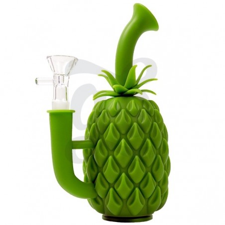 Bong Piña Silicona con cazoleta de cristal - GB The Green Brand