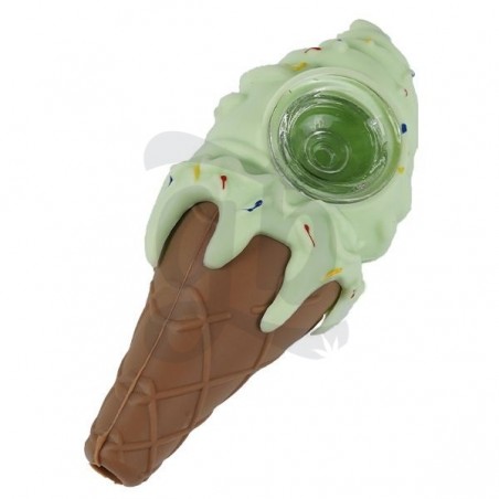 Silicone Ice Cream Cone Pipe green Silicone Ice Cream Cone Pipe green