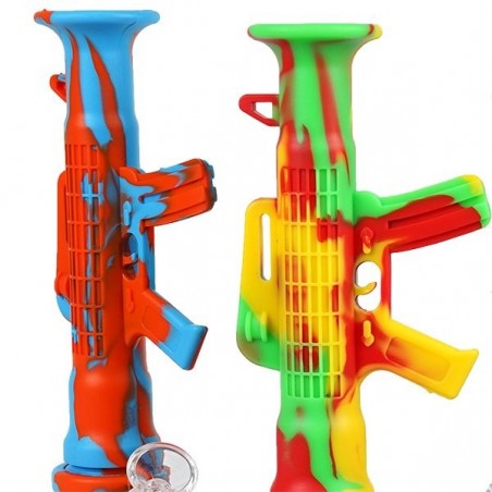 Bong de Silicona Fusil naranja amarillo