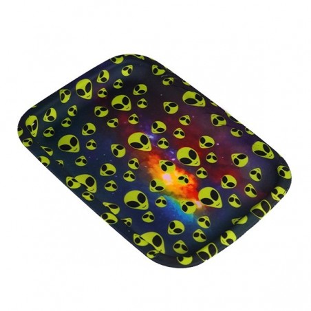 Plateau fumeur Fluorescent alien petit Plateau fumeur Fluorescent alien petit