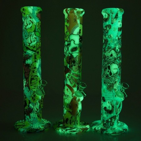 Bong Fluorescente de Silicona XL 36 cm