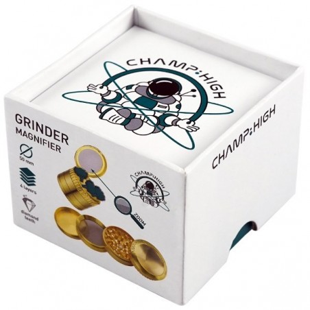 Grinder Metálico Champ High Magnifier Zoom 4 partes 50 mm caja