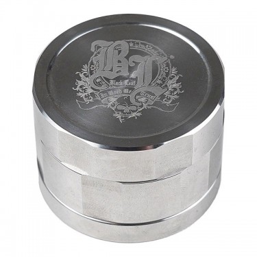 Grinder acier inoxydable Deluxe Black Leaf 3 parties