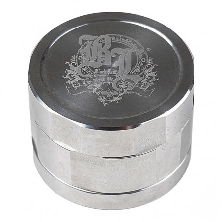 Grinder acier inoxydable Deluxe Black Leaf 3 parties
