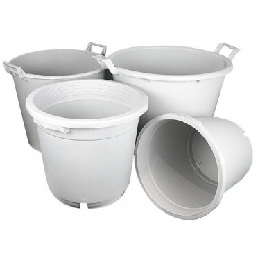 Maceta / branco grande recipiente com alças