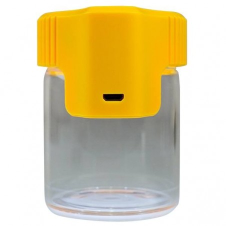 Bote Expositor con Lupa amarillo